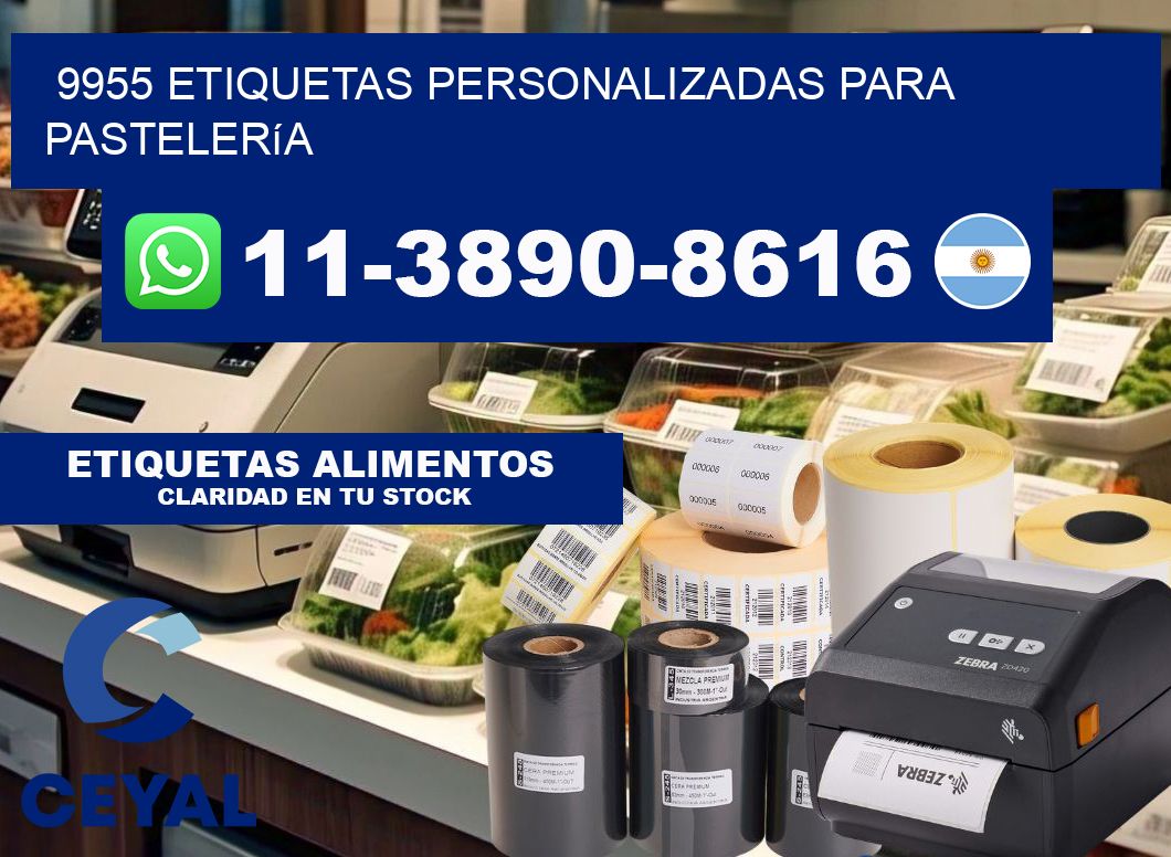 9955 etiquetas personalizadas para pastelería