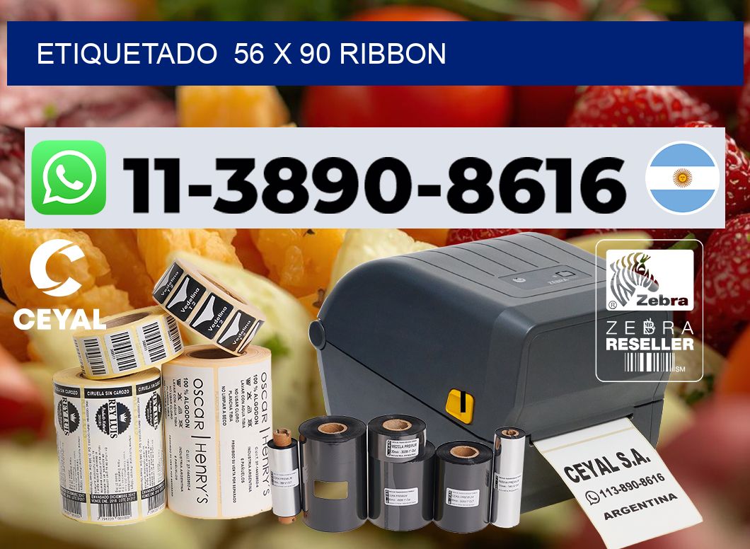 Etiquetado  56 x 90 ribbon