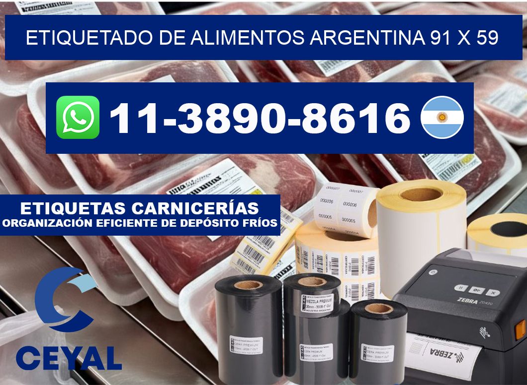 Etiquetado de alimentos Argentina 91 x 59
