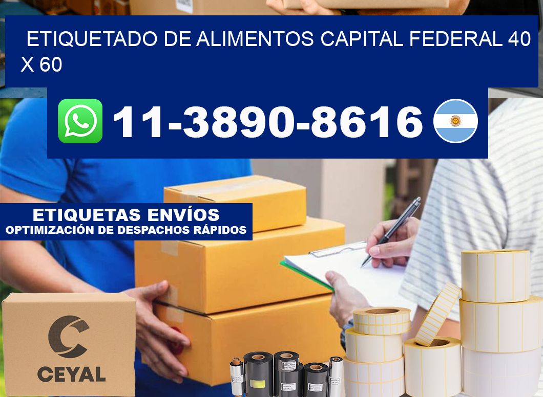 Etiquetado de alimentos capital federal 40 x 60