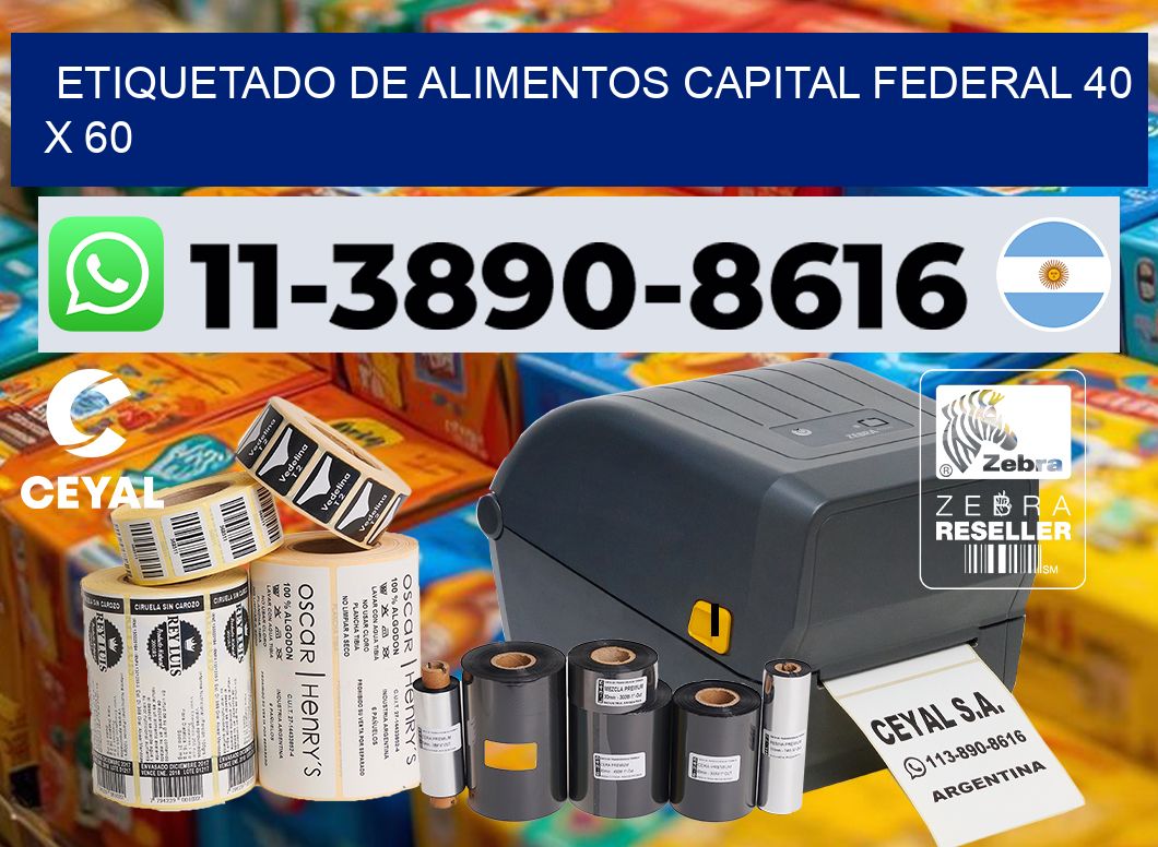 Etiquetado de alimentos capital federal 40 x 60