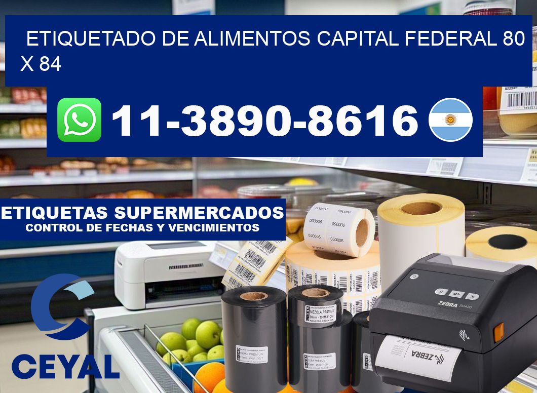 Etiquetado de alimentos capital federal 80 x 84