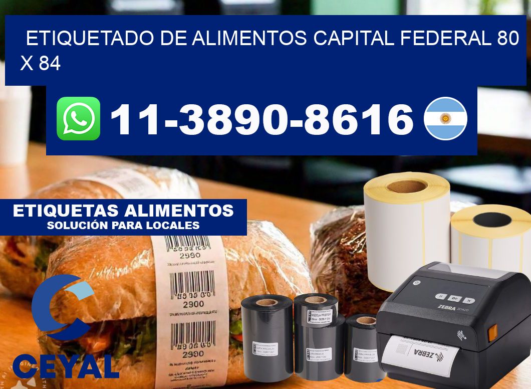 Etiquetado de alimentos capital federal 80 x 84