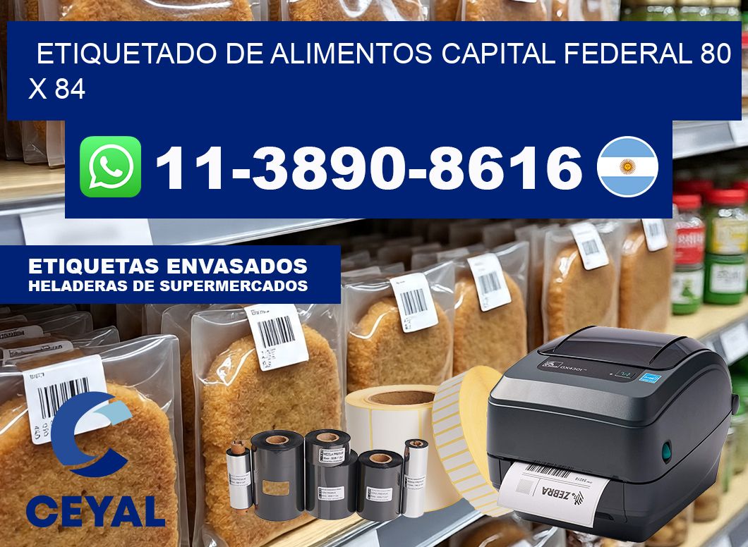 Etiquetado de alimentos capital federal 80 x 84