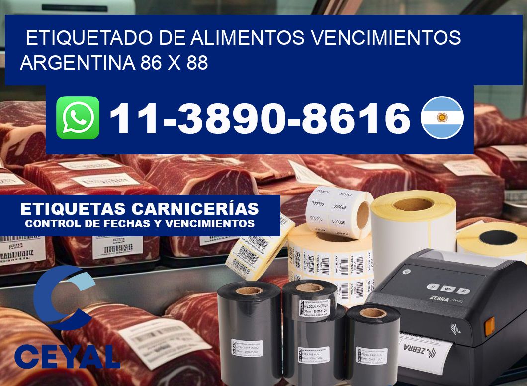 Etiquetado de alimentos vencimientos Argentina 86 x 88