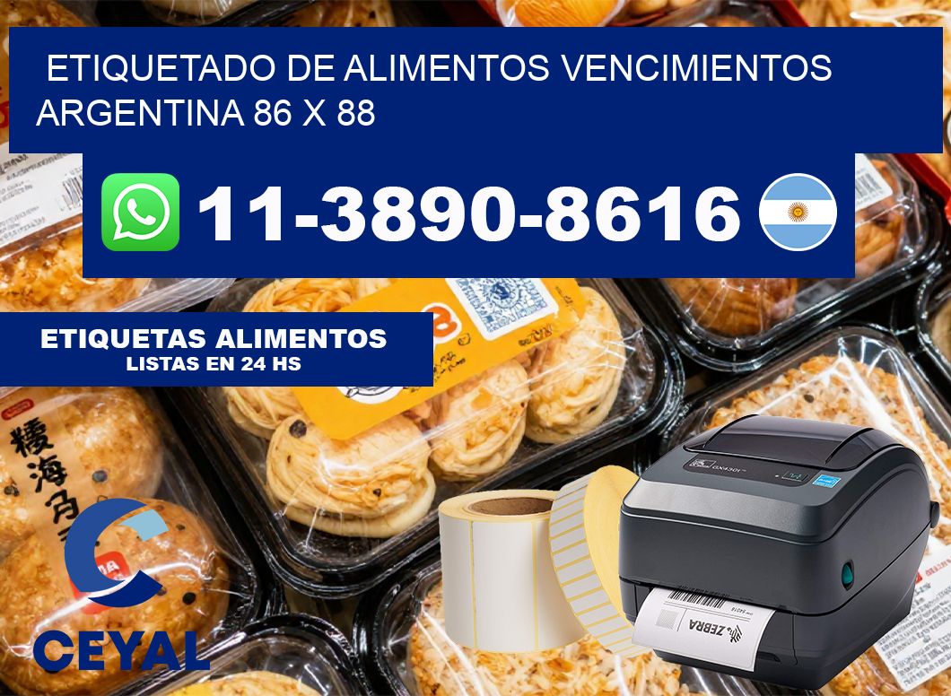 Etiquetado de alimentos vencimientos Argentina 86 x 88