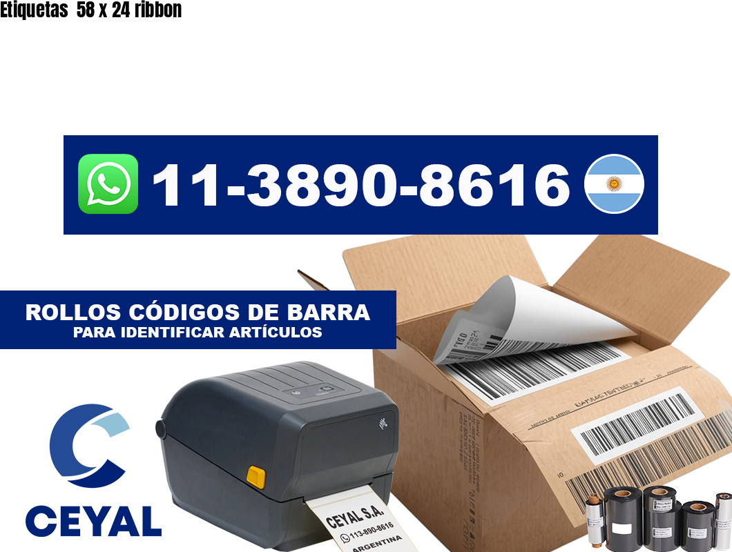 Etiquetas 58 x 24 ribbon