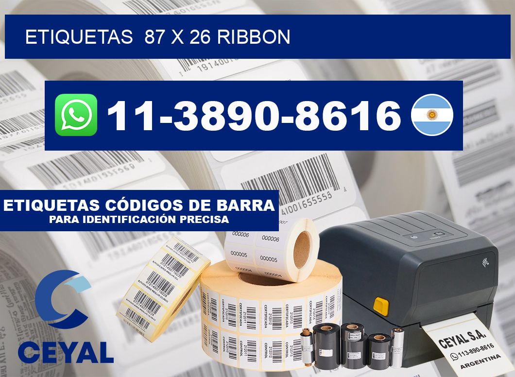 Etiquetas  87 x 26 ribbon