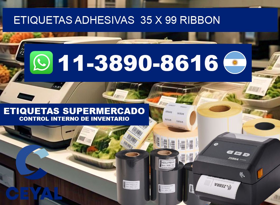 Etiquetas adhesivas 35 x 99 ribbon