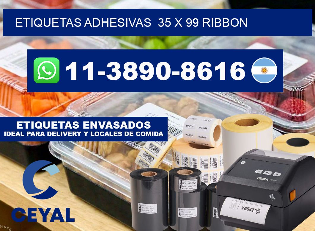 Etiquetas adhesivas 35 x 99 ribbon