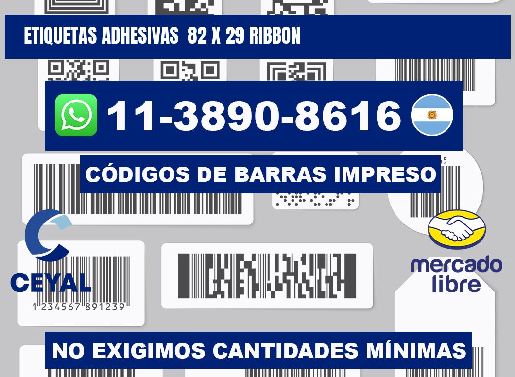 Etiquetas adhesivas 82 x 29 ribbon