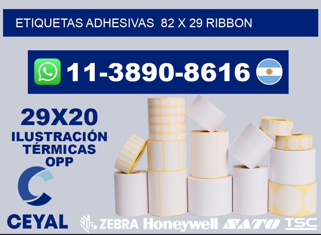 Etiquetas adhesivas 82 x 29 ribbon
