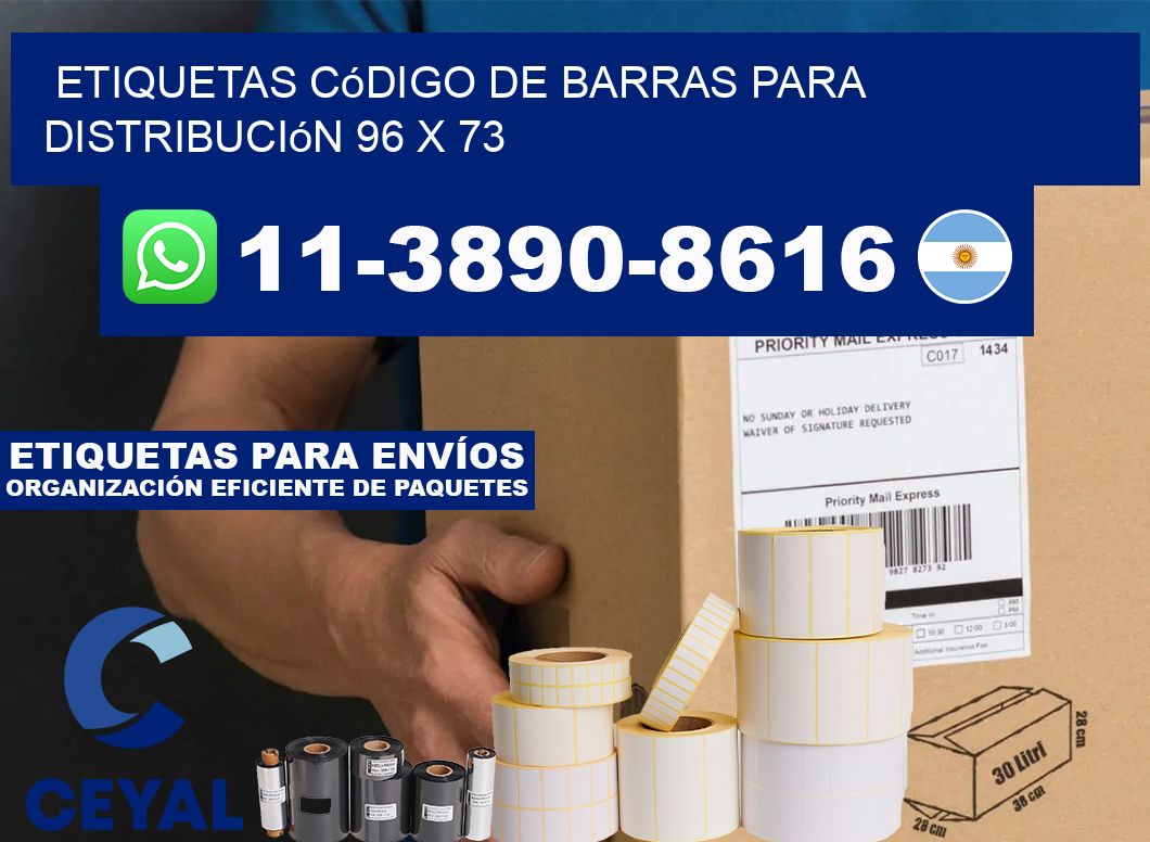 Etiquetas código de barras para distribución 96 x 73