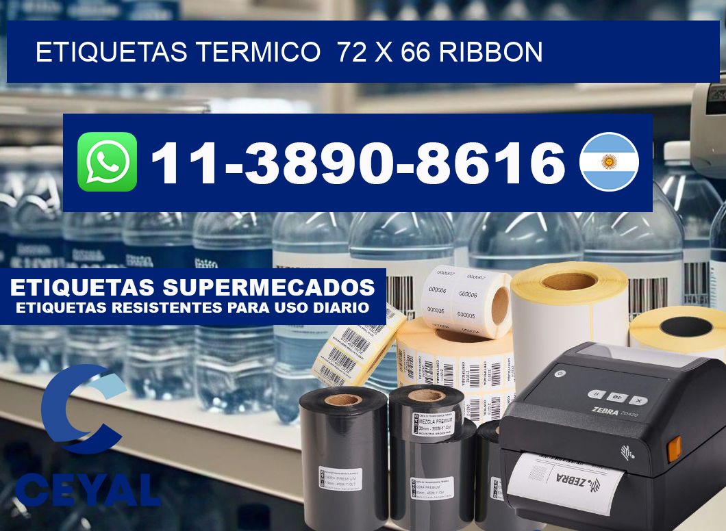 Etiquetas termico  72 x 66 ribbon