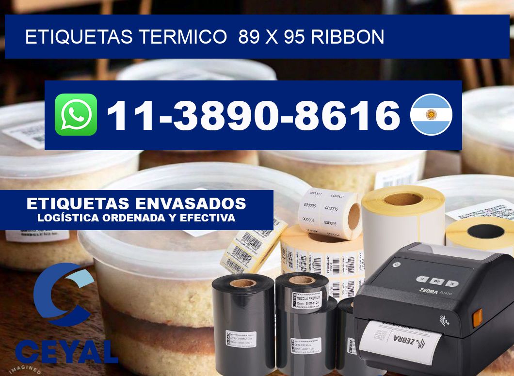 Etiquetas termico  89 x 95 ribbon