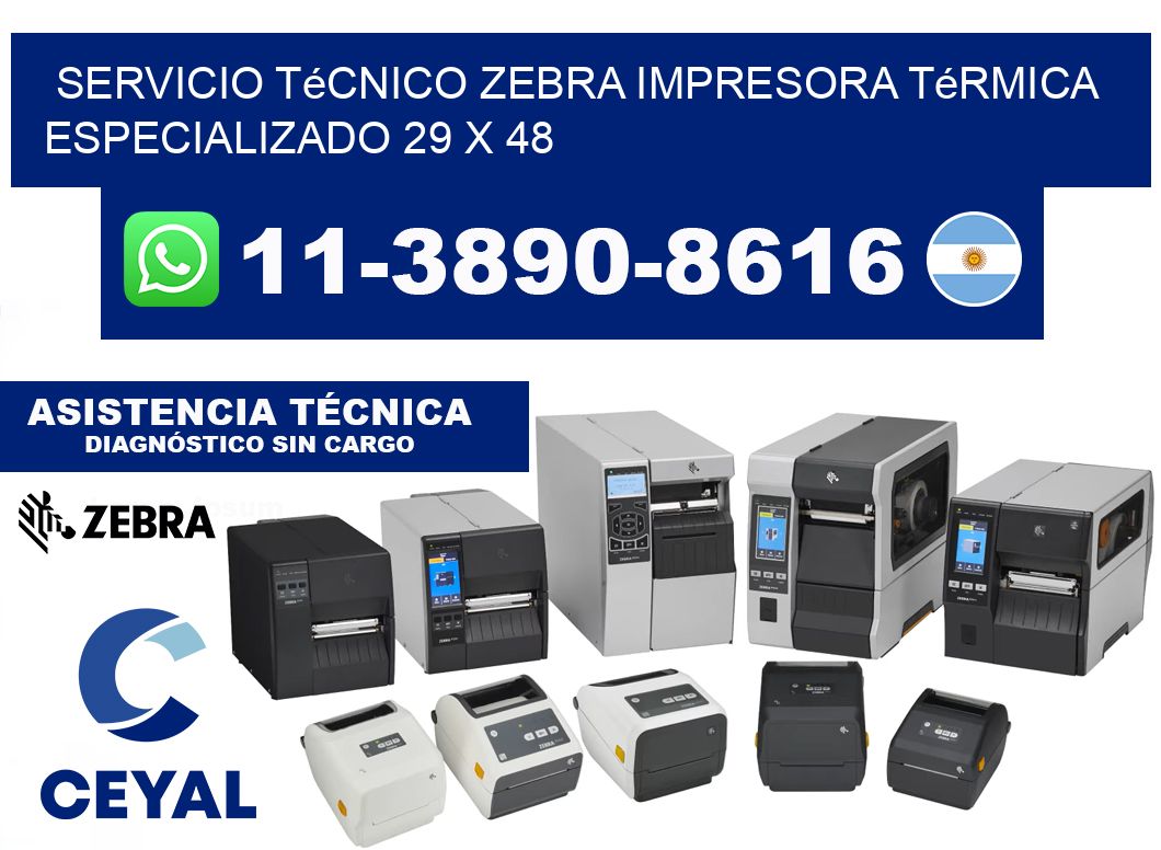 Servicio Técnico Zebra Impresora Térmica Especializado 29 x 48