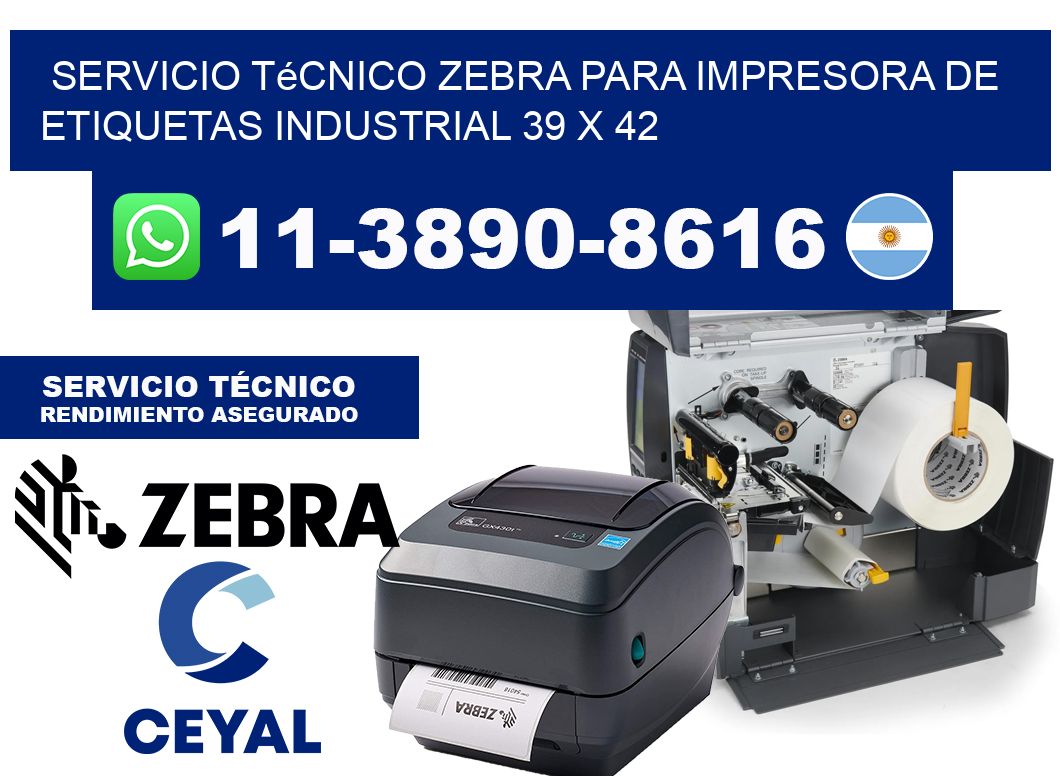 Servicio Técnico Zebra para Impresora de Etiquetas Industrial 39 x 42