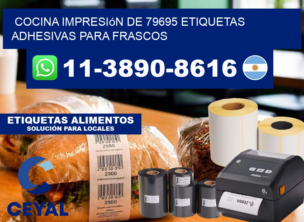 cocina impresión de 79695 etiquetas adhesivas para frascos