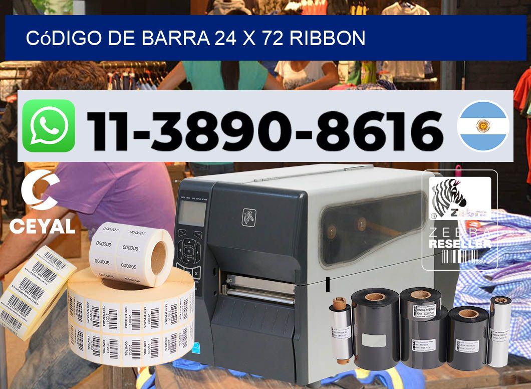 código de barra 24 x 72 ribbon