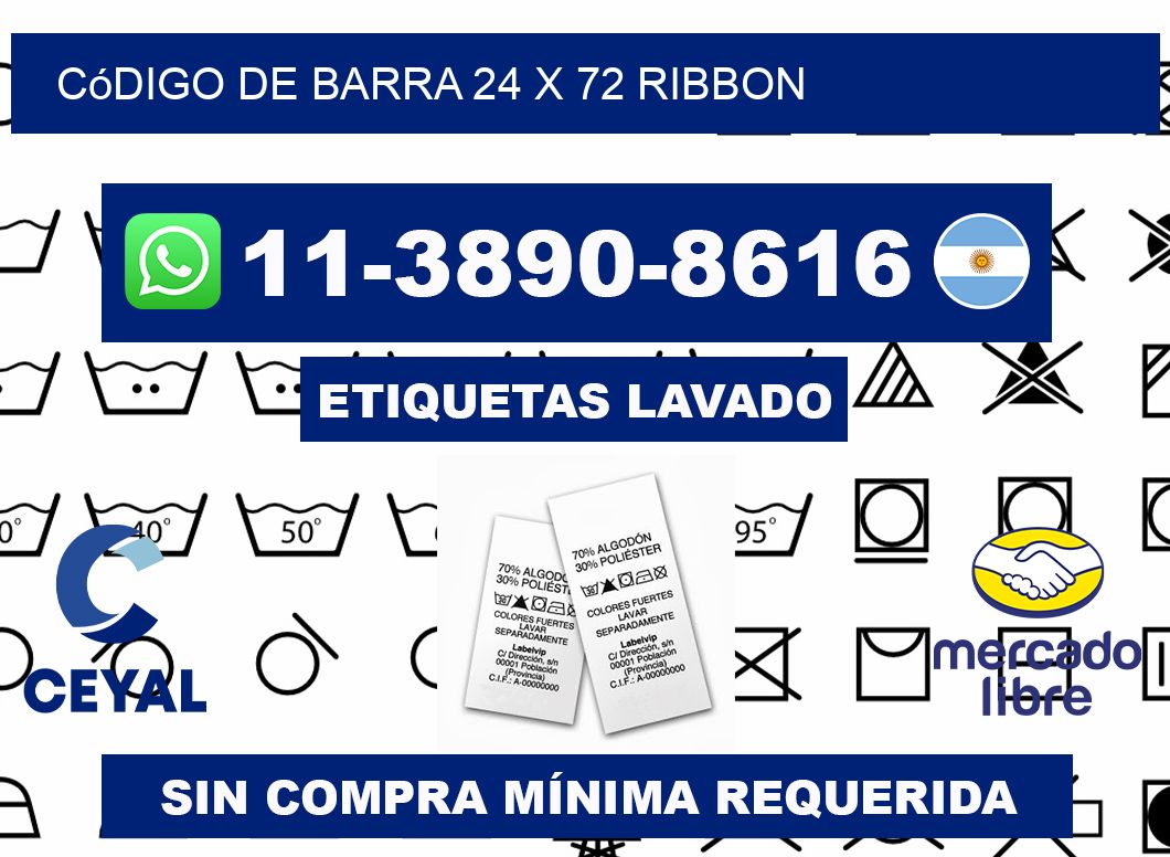 código de barra 24 x 72 ribbon