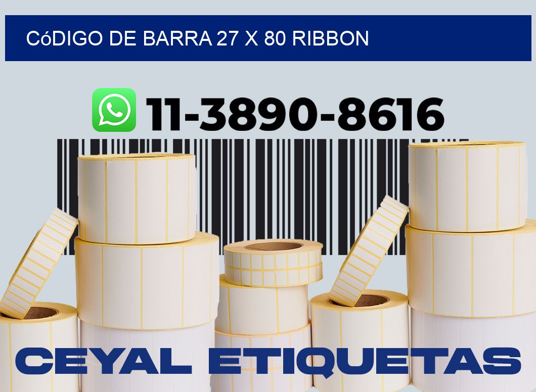 código de barra 27 x 80 ribbon