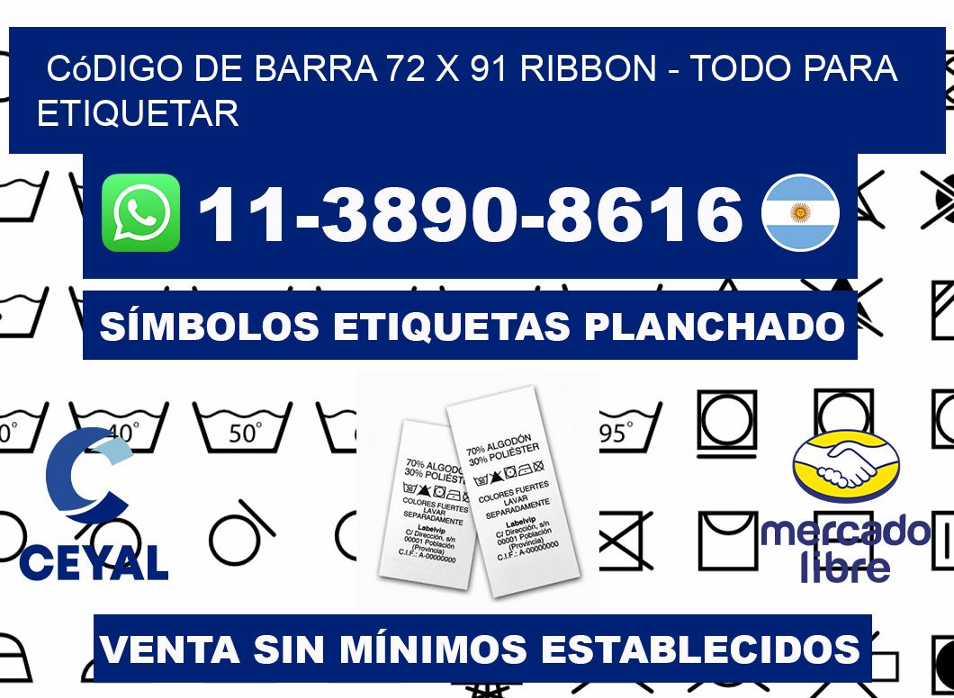 código de barra 72 x 91 ribbon - Todo para Etiquetar