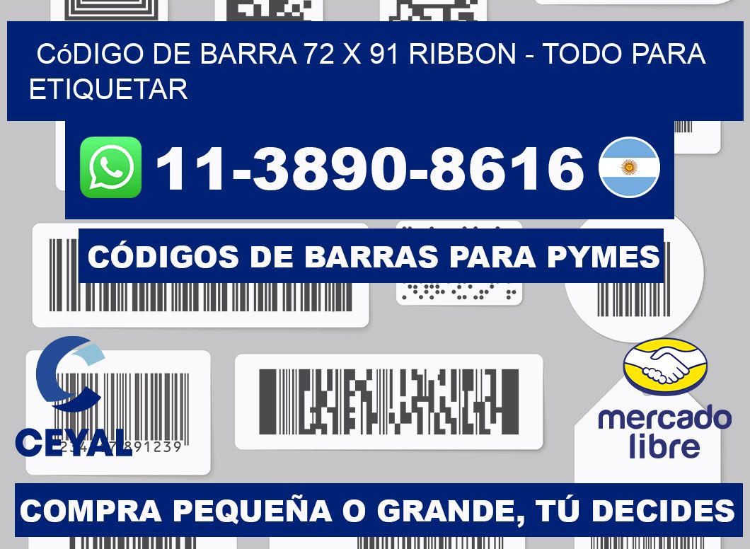 código de barra 72 x 91 ribbon - Todo para Etiquetar