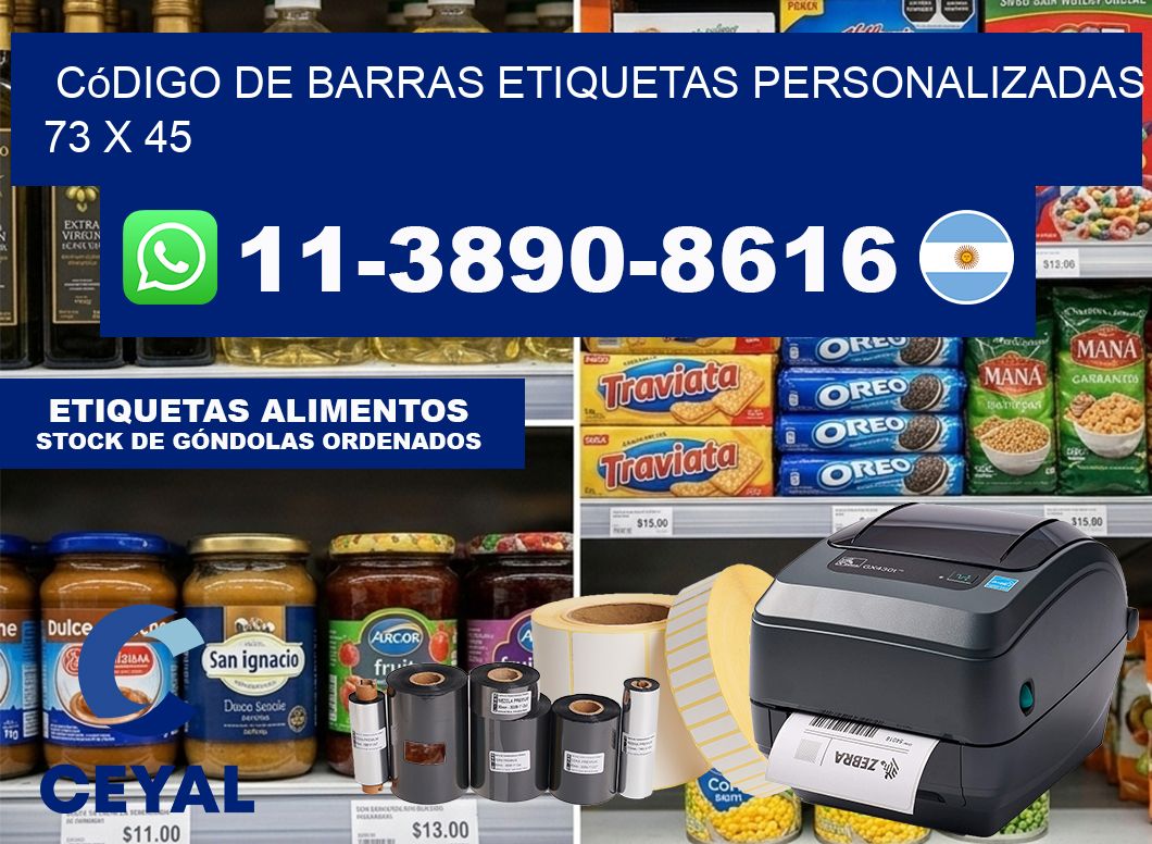 código de barras etiquetas personalizadas 73 x 45