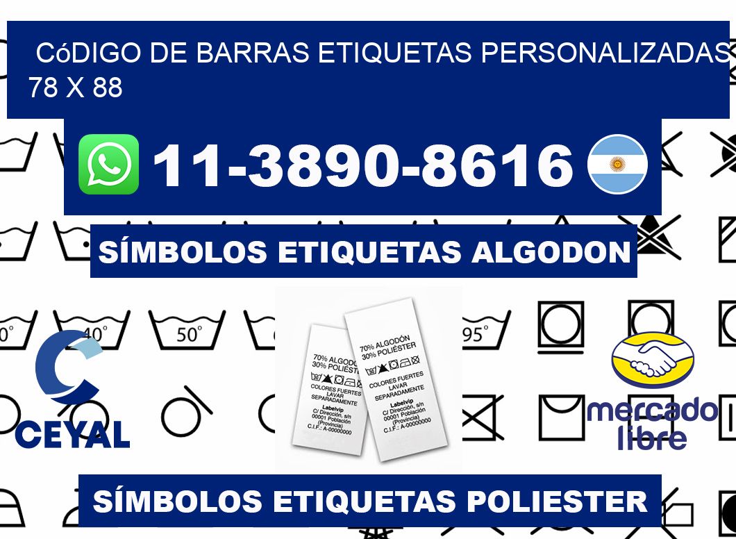 código de barras etiquetas personalizadas 78 x 88