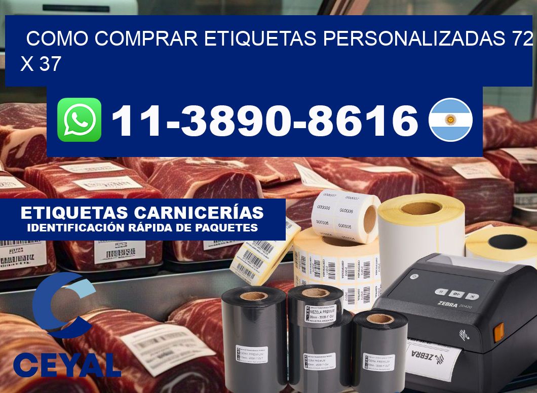 como comprar etiquetas personalizadas 72 x 37