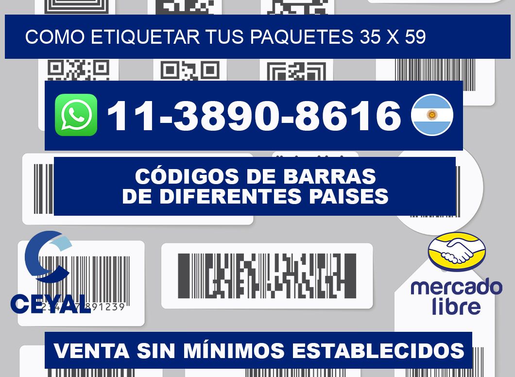 como etiquetar tus paquetes 35 x 59