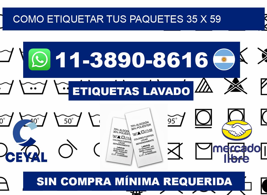 como etiquetar tus paquetes 35 x 59