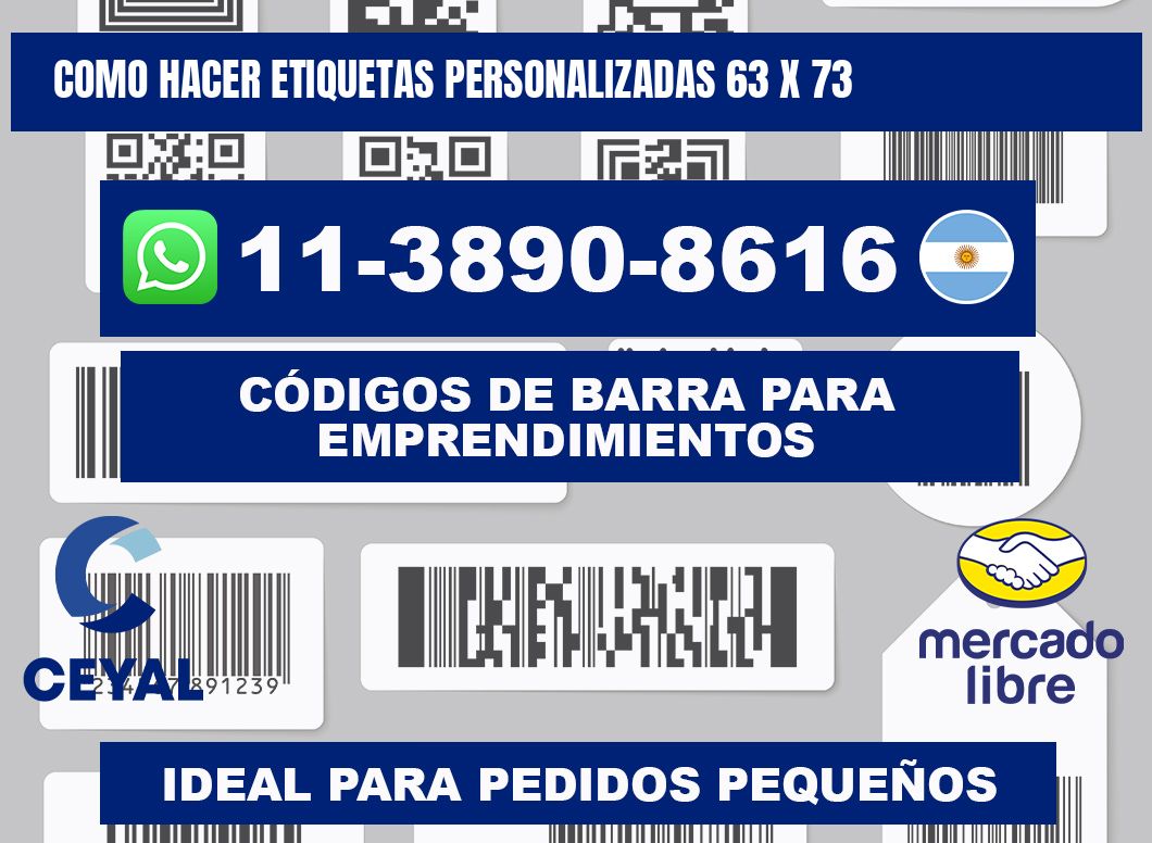 como hacer etiquetas personalizadas 63 x 73