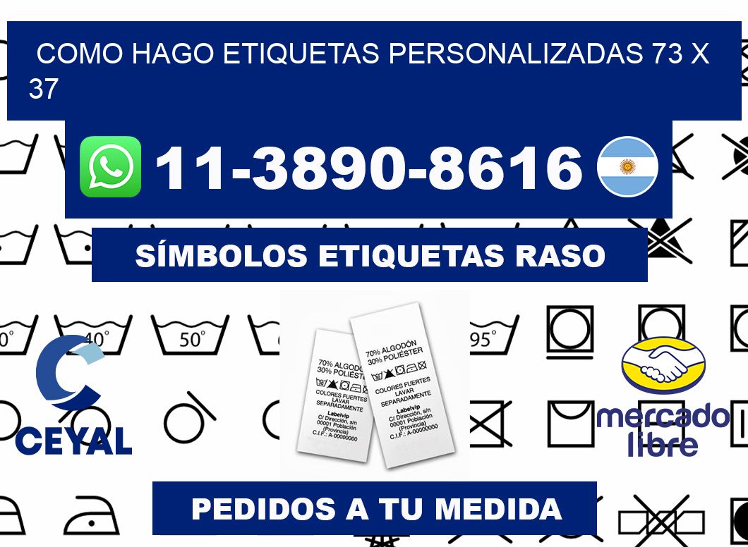 como hago etiquetas personalizadas 73 x 37
