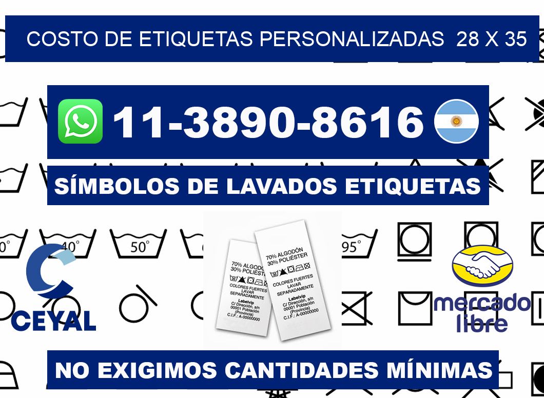 costo de etiquetas personalizadas 28 x 35