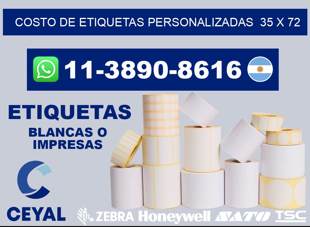 costo de etiquetas personalizadas 35 x 72