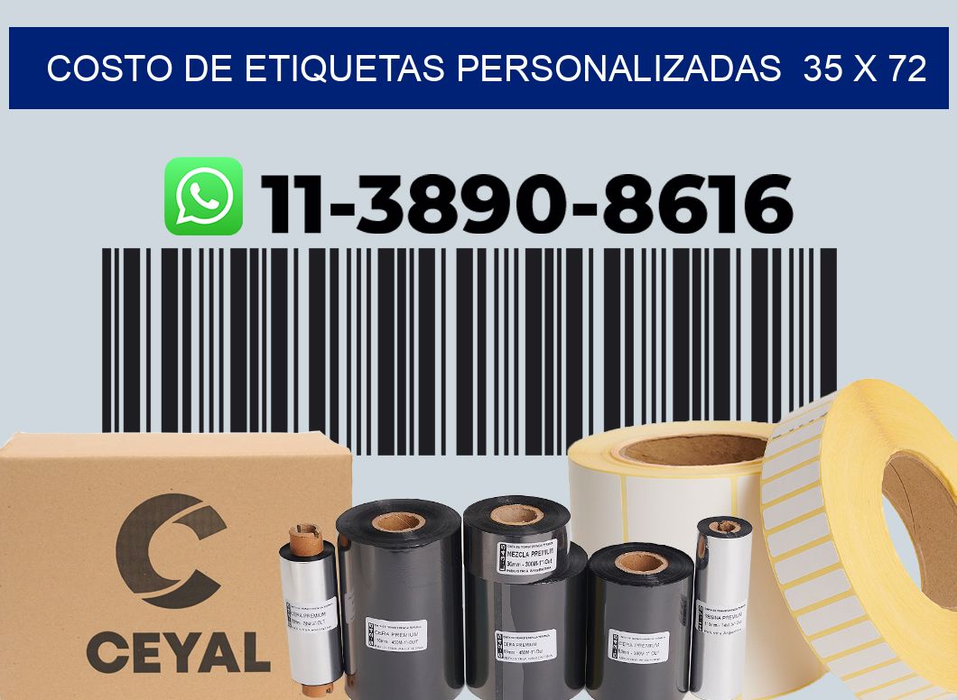 costo de etiquetas personalizadas 35 x 72