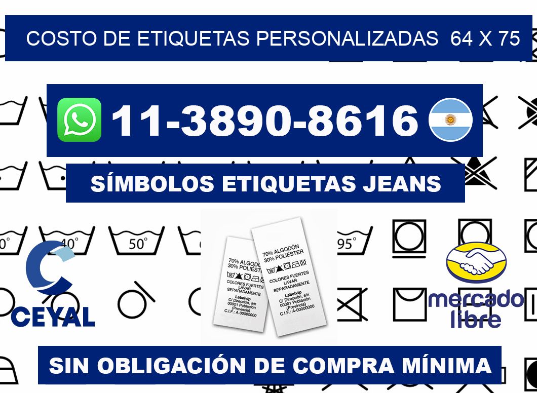 costo de etiquetas personalizadas 64 x 75