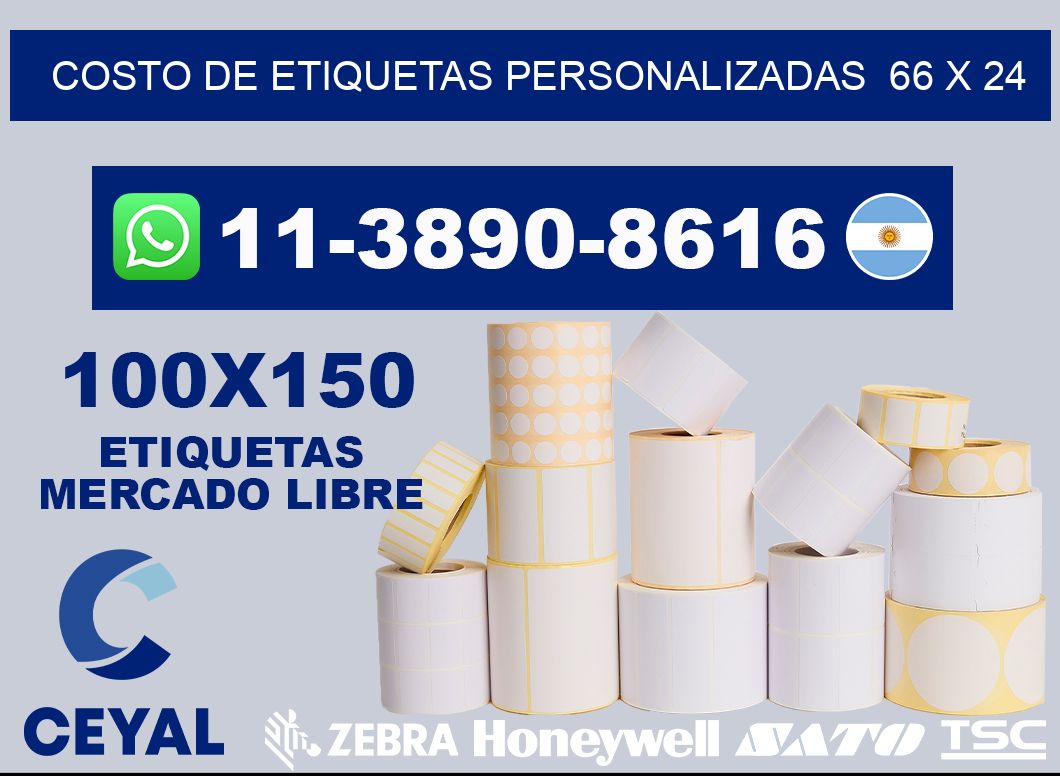 costo de etiquetas personalizadas 66 x 24