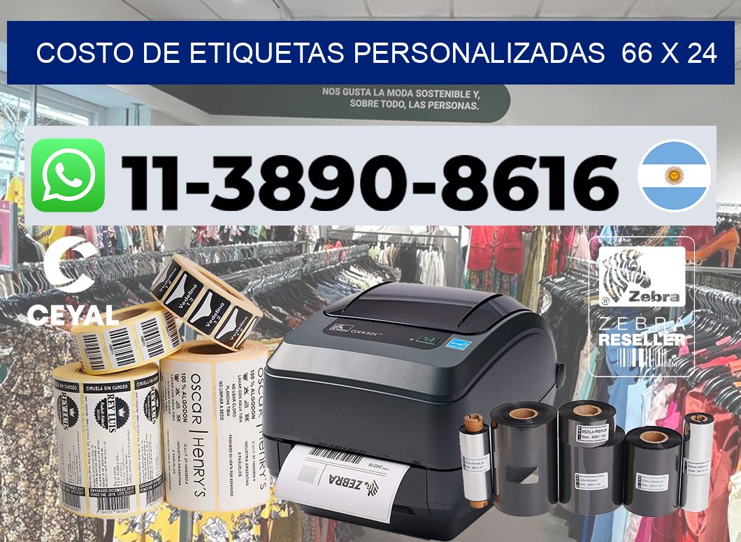 costo de etiquetas personalizadas 66 x 24