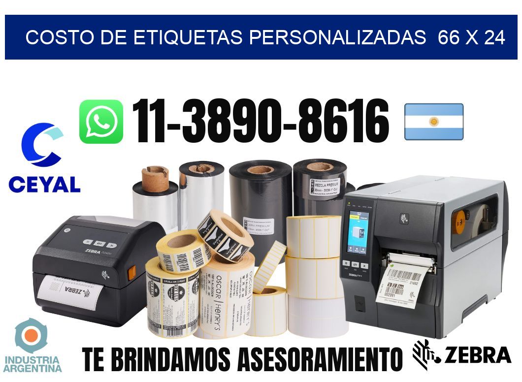 costo de etiquetas personalizadas 66 x 24