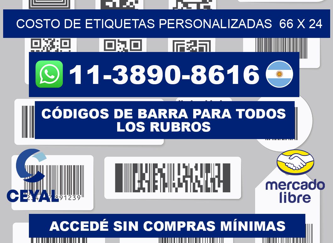 costo de etiquetas personalizadas 66 x 24