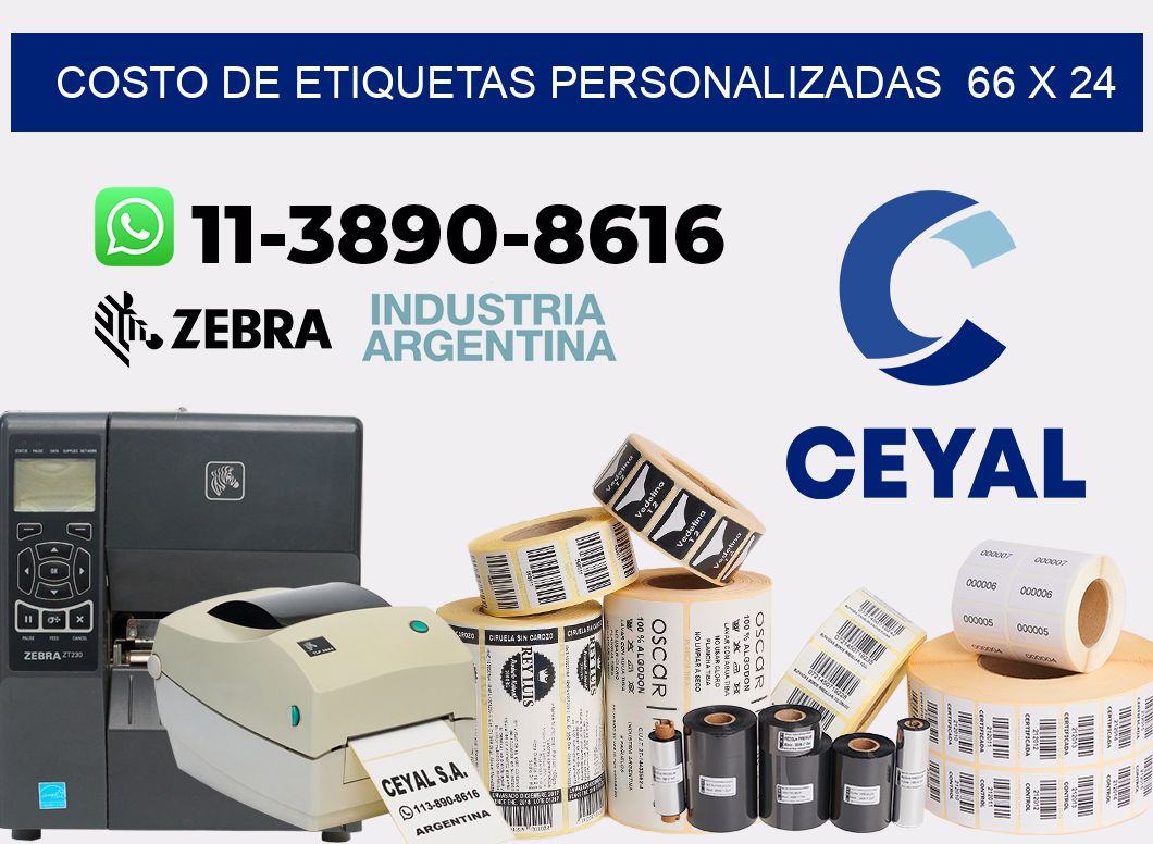 costo de etiquetas personalizadas  66 x 24