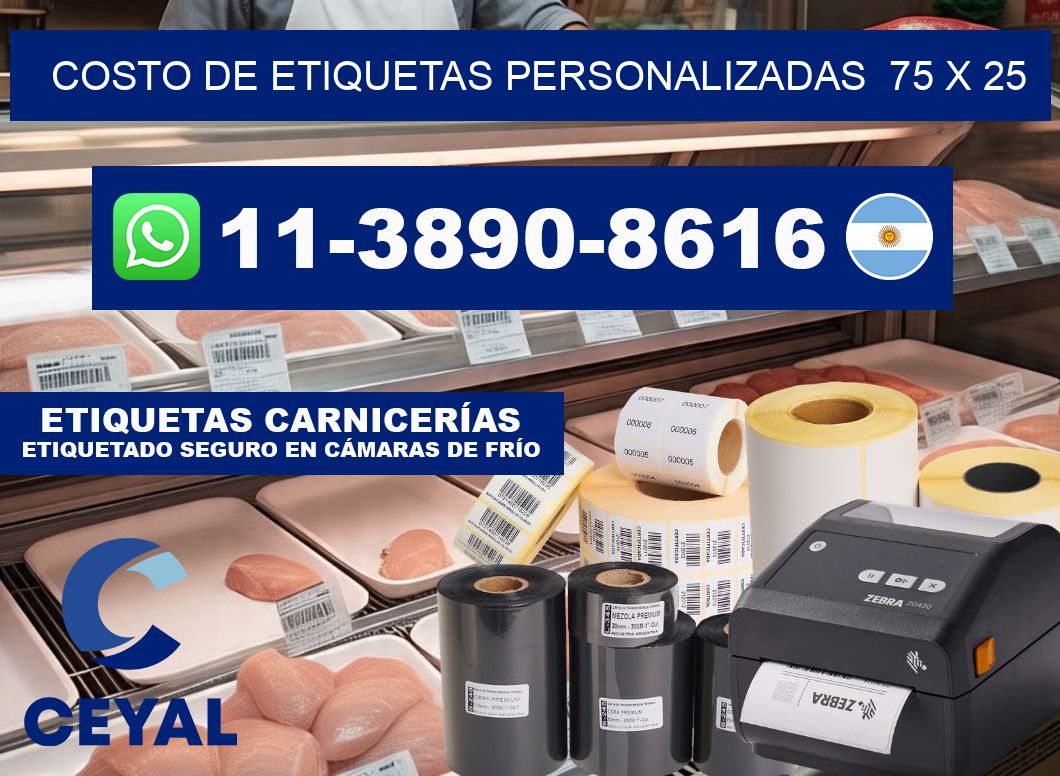 costo de etiquetas personalizadas 75 x 25