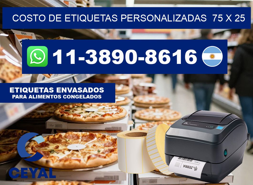 costo de etiquetas personalizadas  75 x 25