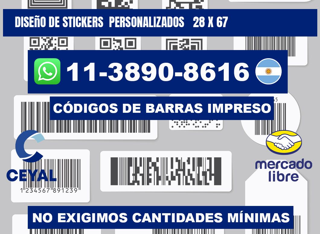 diseño de stickers  personalizados   28 x 67