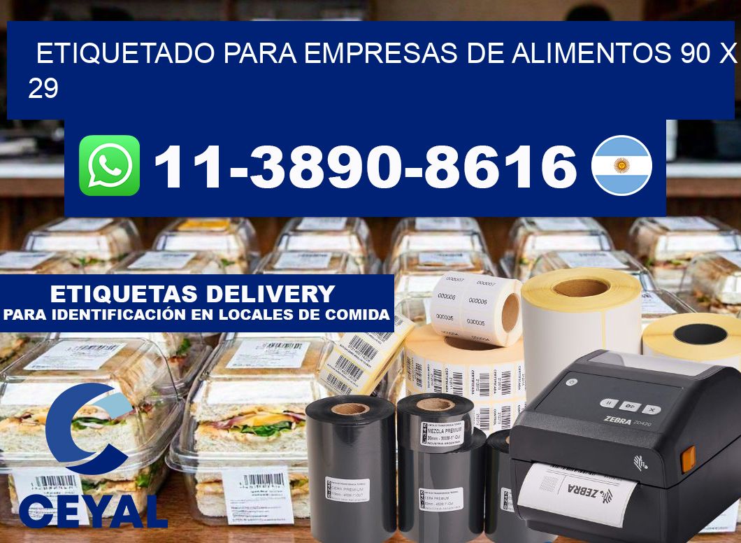etiquetado para empresas de alimentos 90 x 29