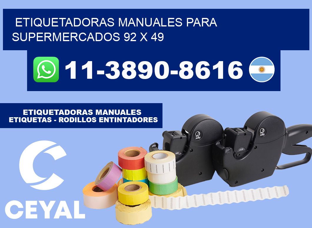 etiquetadoras manuales para supermercados 92 x 49