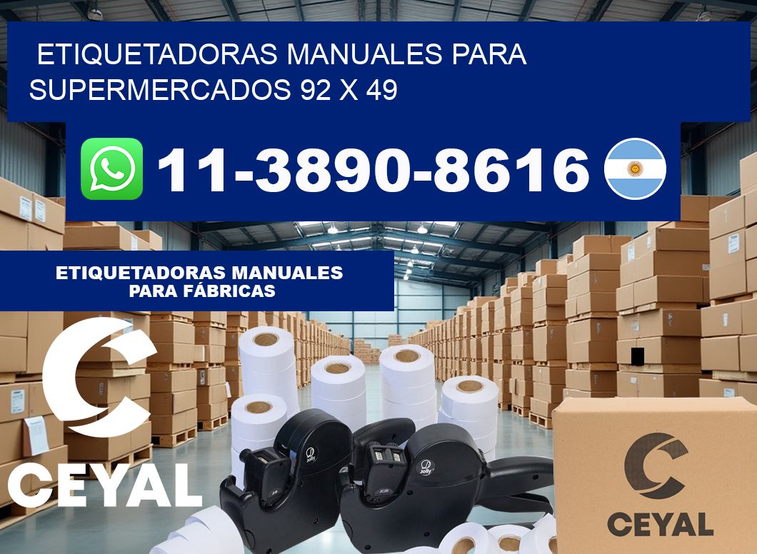 etiquetadoras manuales para supermercados 92 x 49
