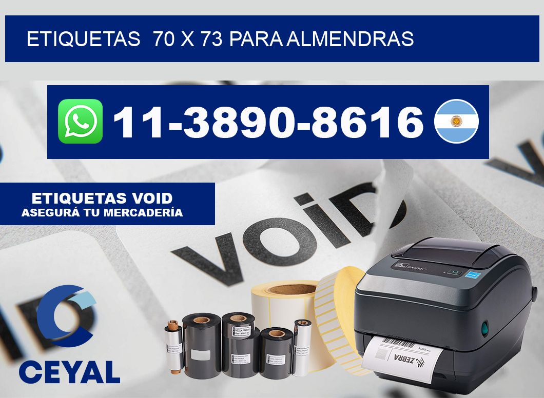 etiquetas  70 x 73 para Almendras